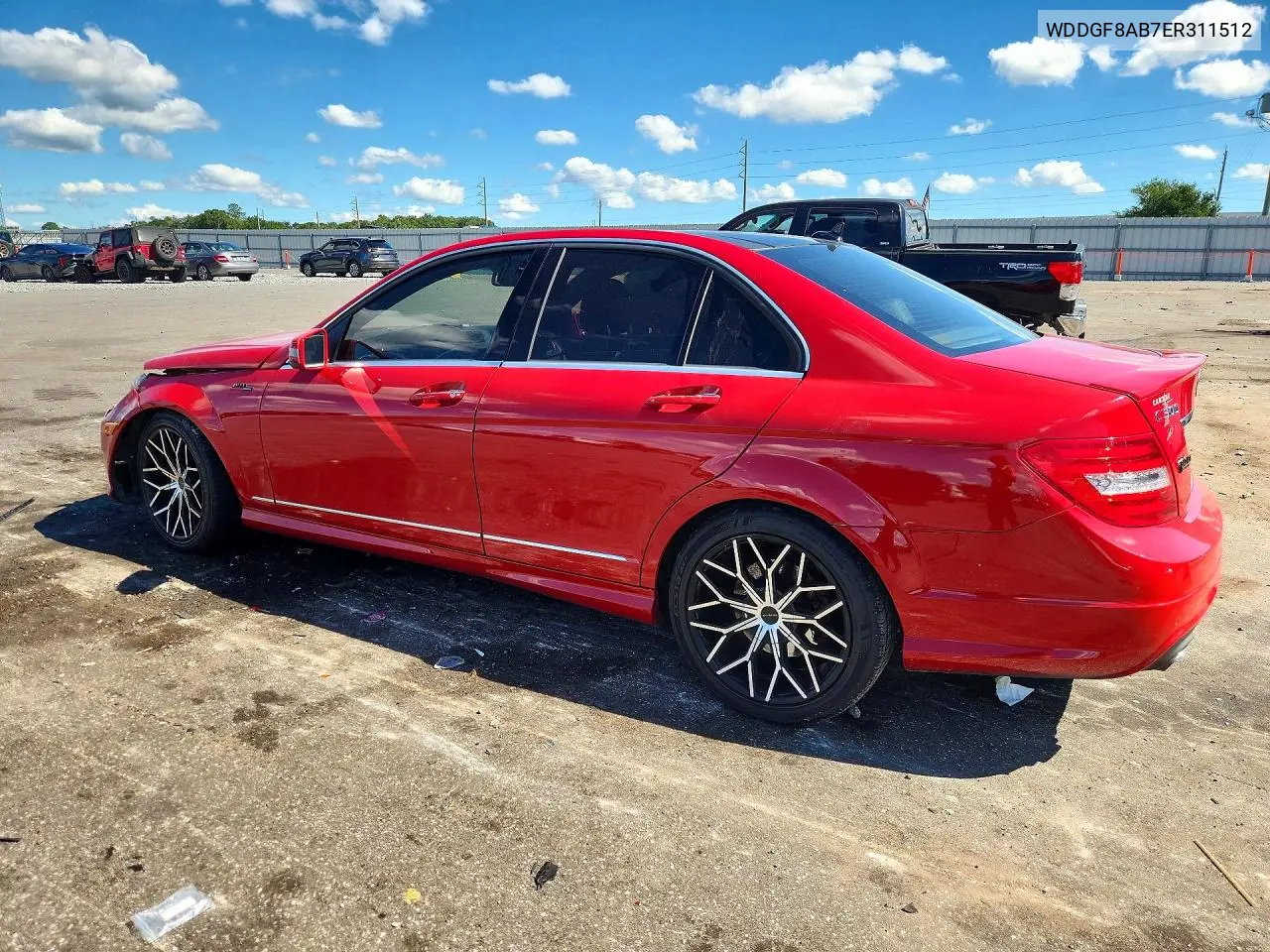2014 MERCEDES C-KLASSE VIN WDDGF8AB7ER311512 — фото 2