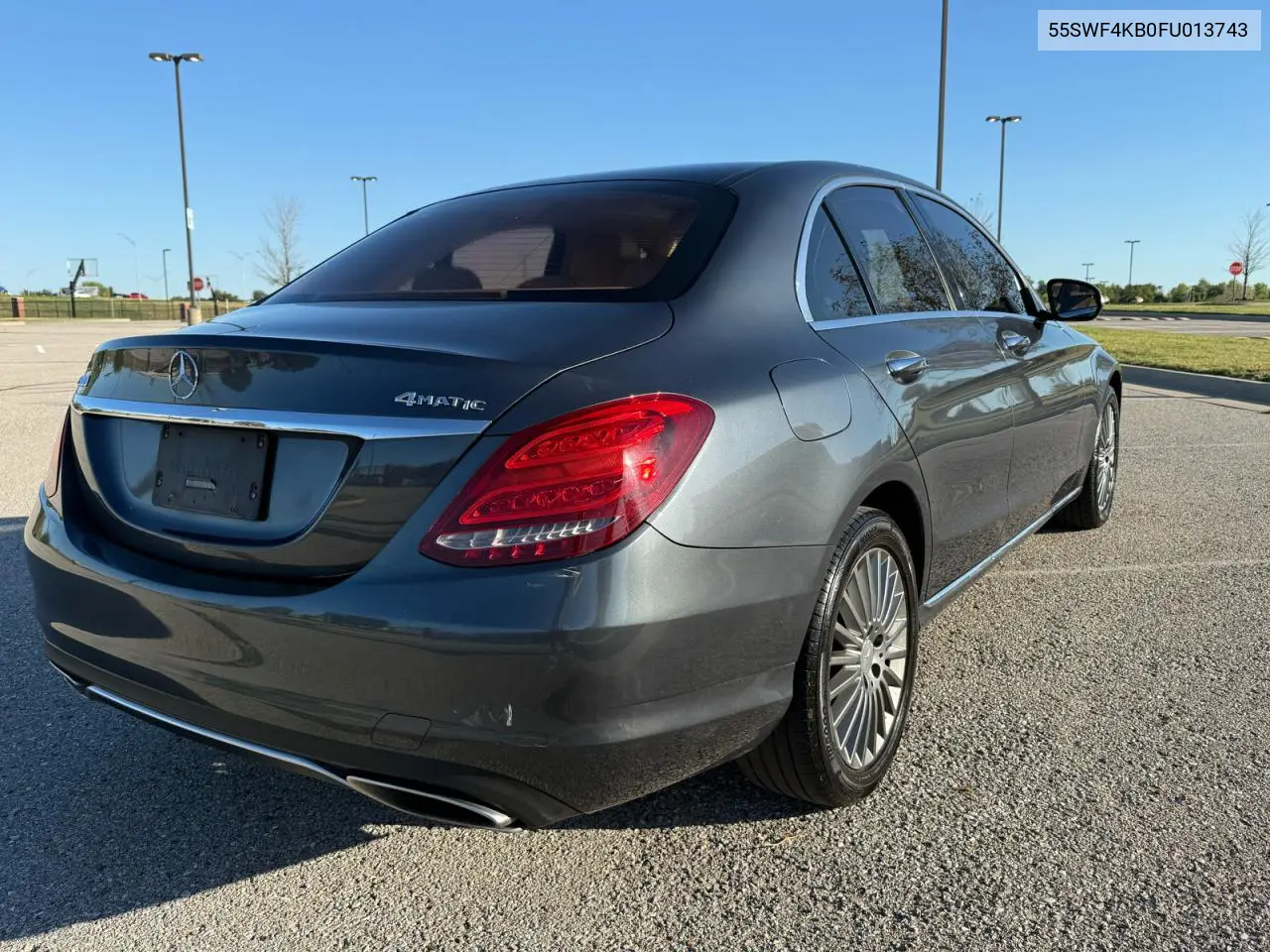 2015 MERCEDES C-KLASSE VIN 55SWF4KB0FU013743 — фото 4