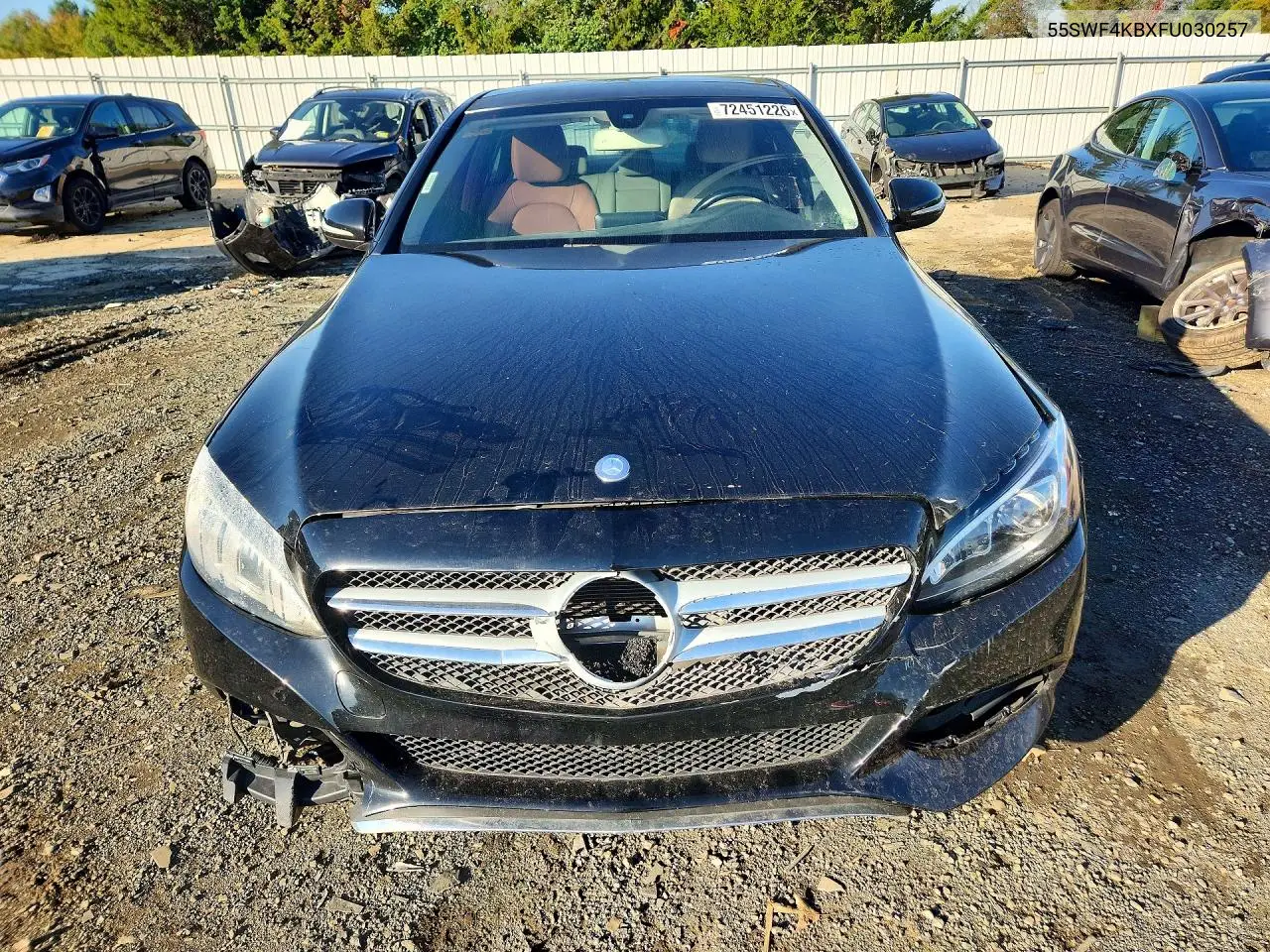 2015 MERCEDES C-KLASSE VIN 55SWF4KBXFU030257 — фото 5