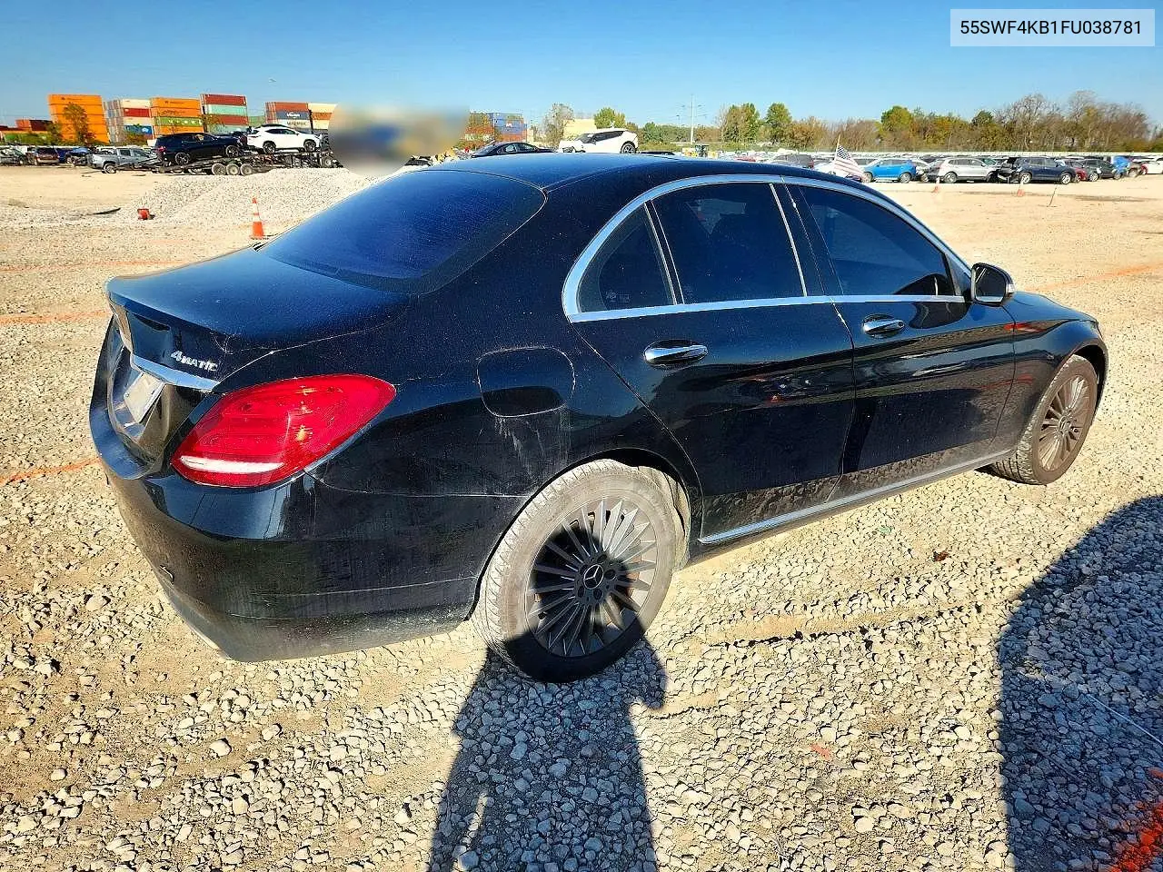 2015 MERCEDES C-KLASSE VIN 55SWF4KB1FU038781 — фото 3