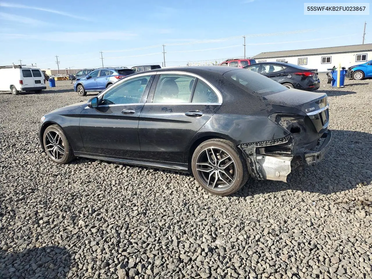 2015 MERCEDES C-KLASSE VIN 55SWF4KB2FU023867 — фото 2