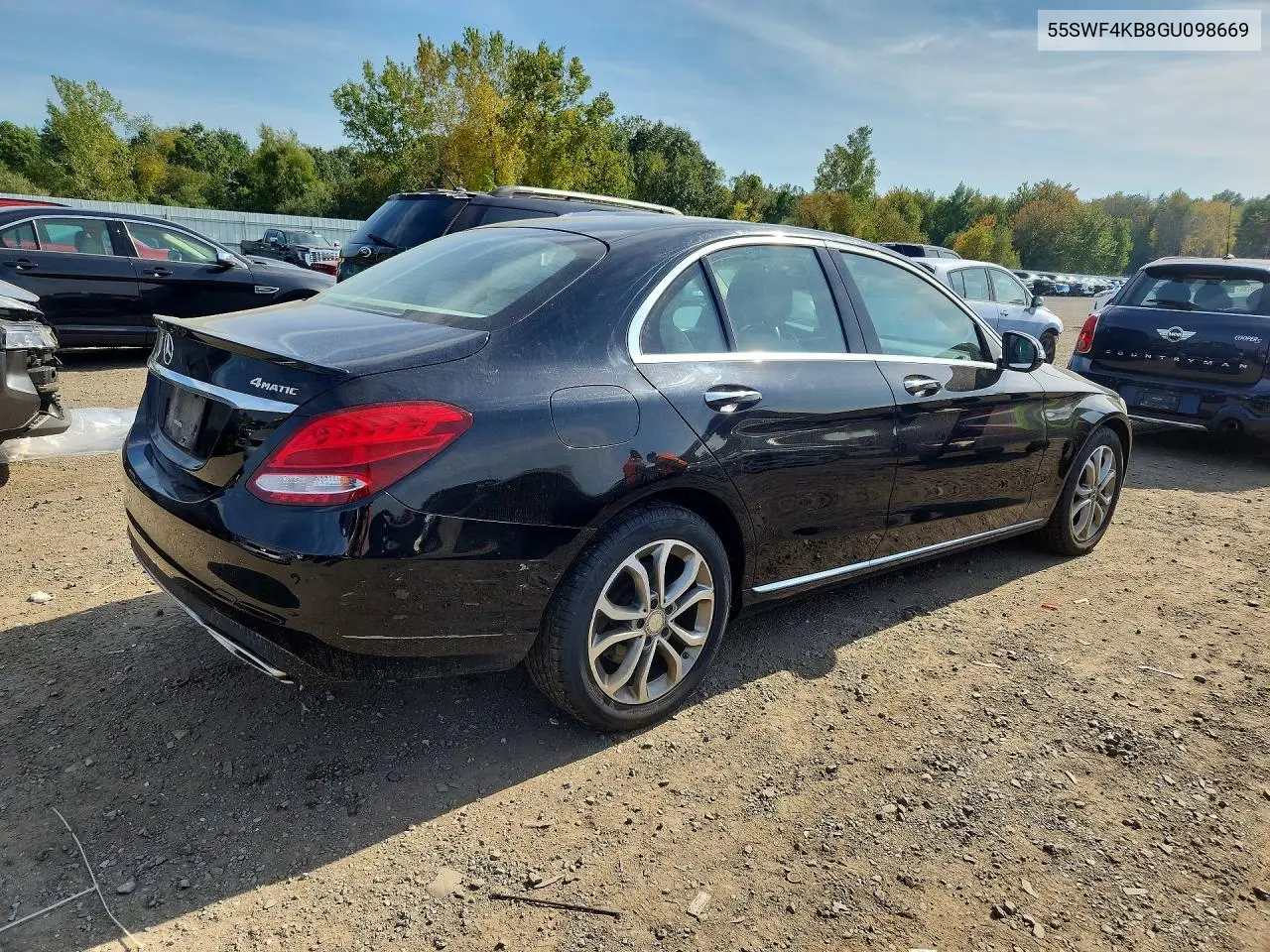 2016 MERCEDES C-KLASSE VIN 55SWF4KB8GU098669 — фото 3