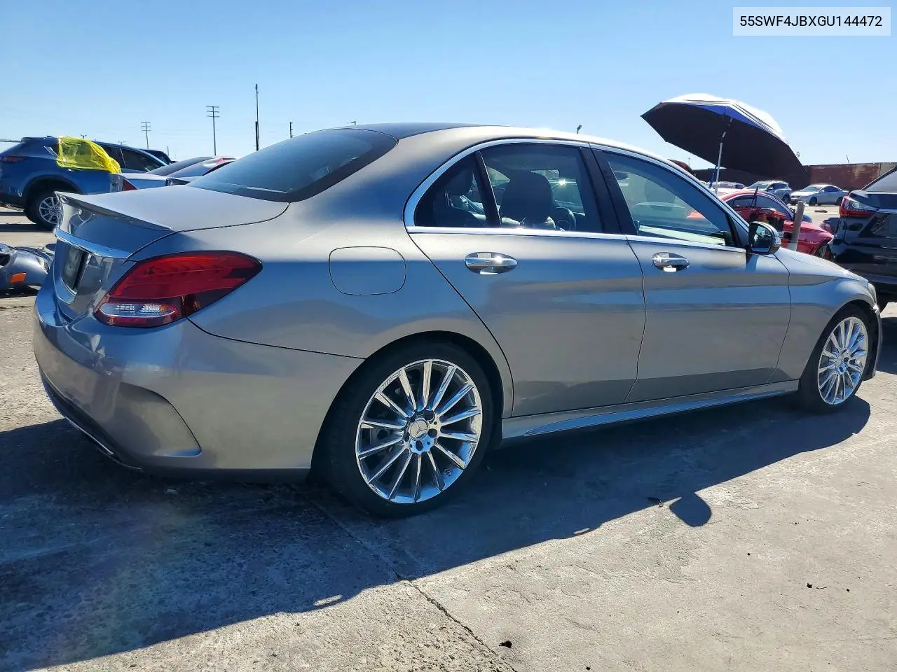 2016 MERCEDES C-KLASSE VIN 55SWF4JBXGU144472 — фото 3