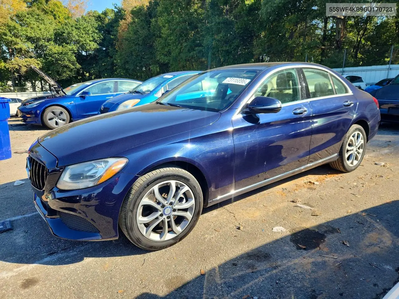 MERCEDES C-KLASSE 2016, VIN 55SWF4KB9GU170723
