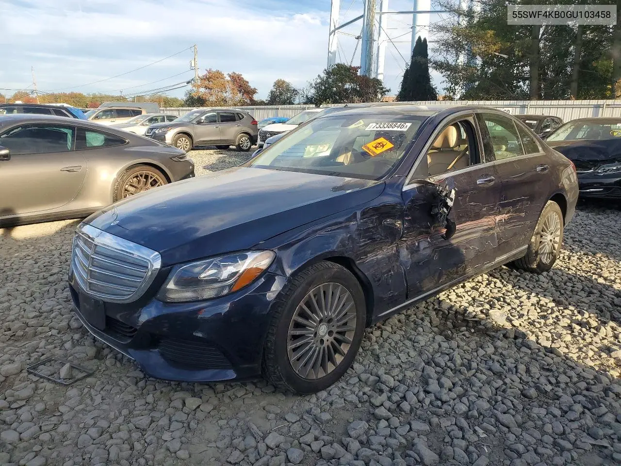 MERCEDES C-KLASSE 2016, VIN 55SWF4KB0GU103458