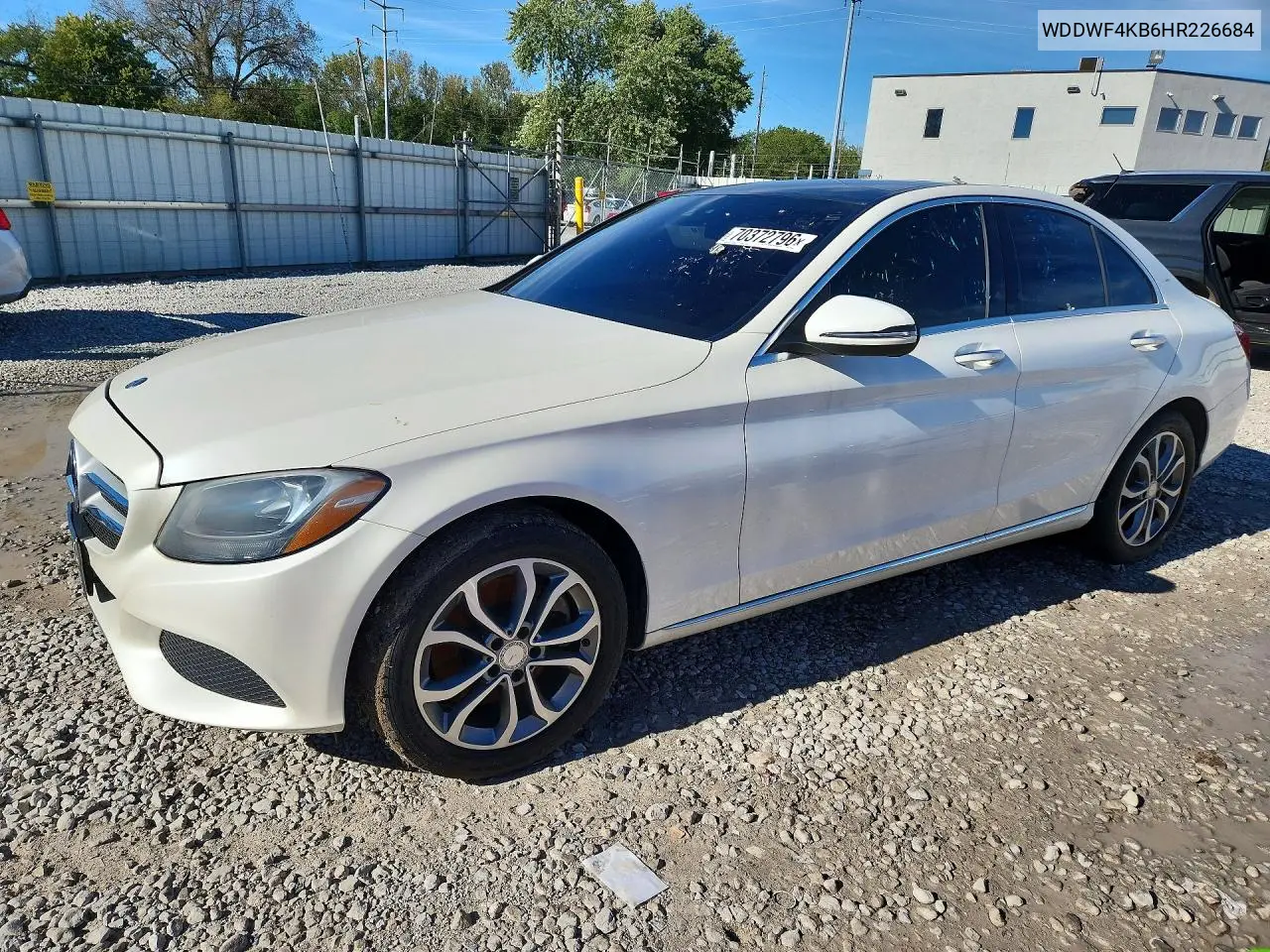 MERCEDES C-KLASSE 2017, VIN WDDWF4KB6HR226684