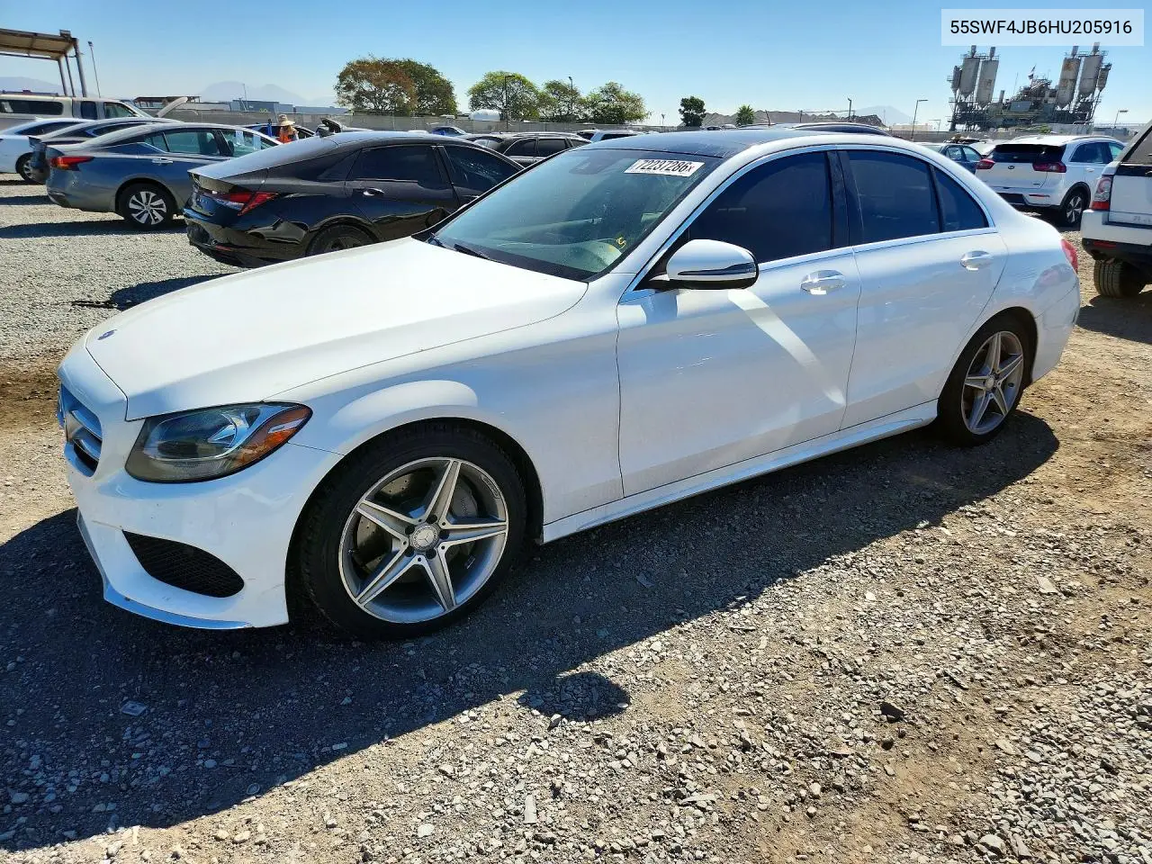 MERCEDES C-KLASSE 2017, VIN 55SWF4JB6HU205916