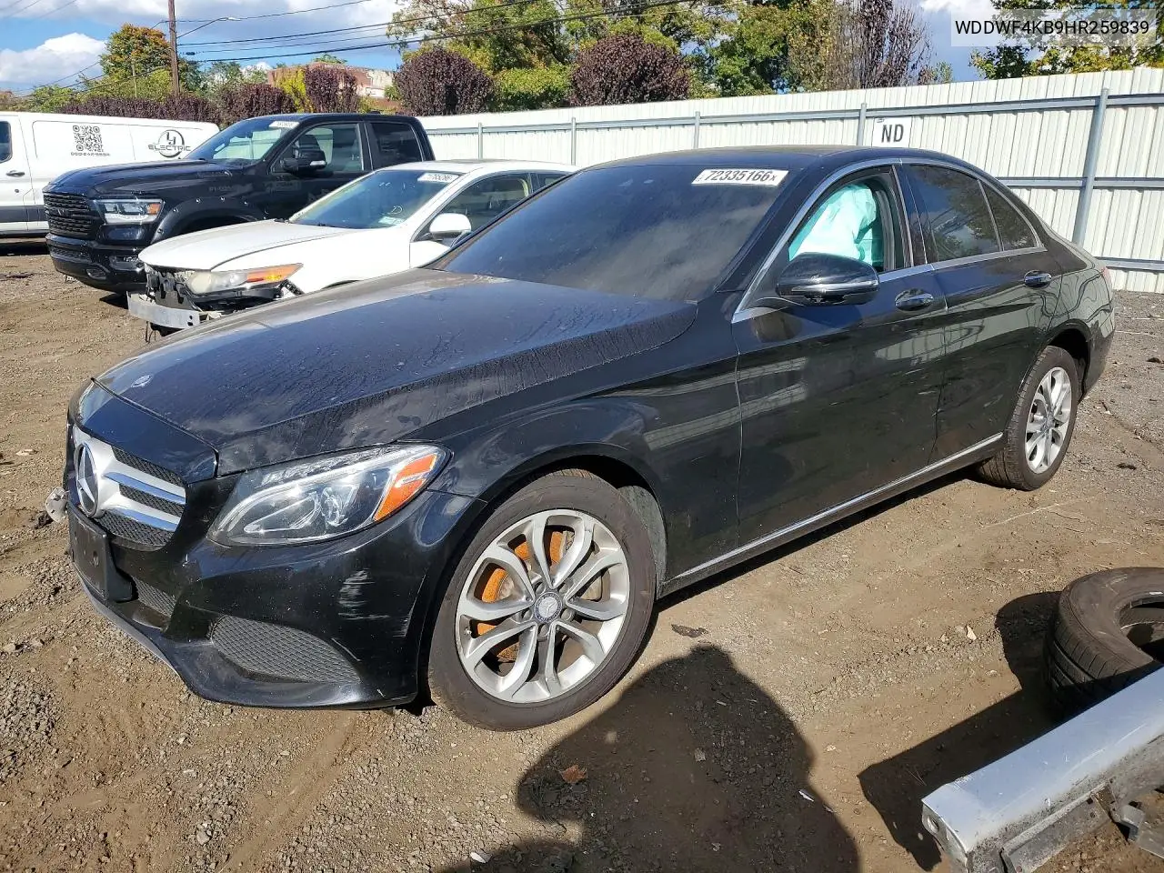 MERCEDES C-KLASSE 2017, VIN WDDWF4KB9HR259839