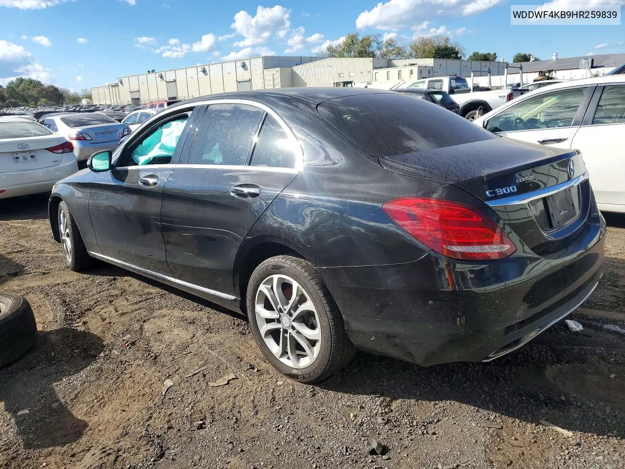 2017 MERCEDES C-KLASSE VIN WDDWF4KB9HR259839 — фото 2