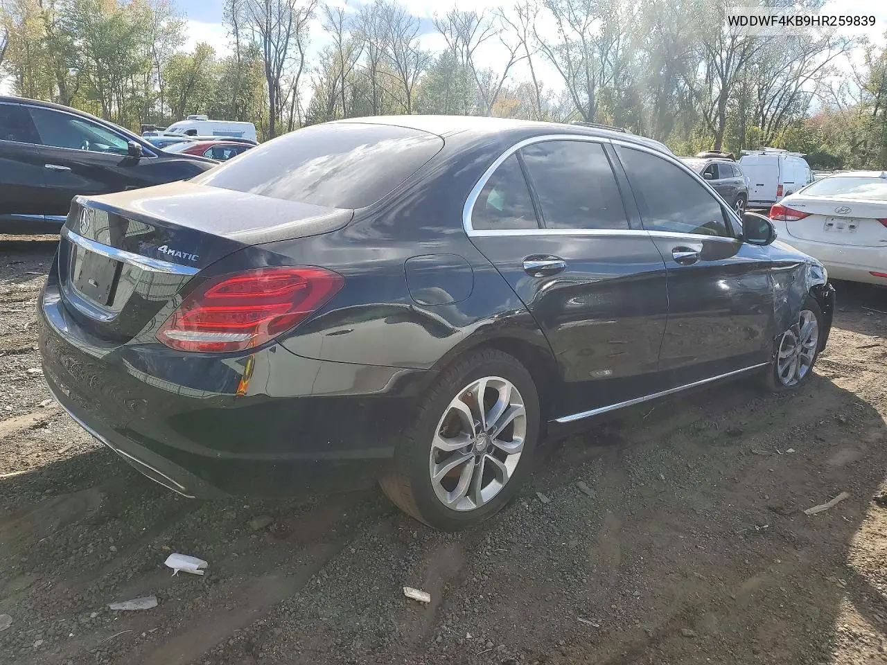2017 MERCEDES C-KLASSE VIN WDDWF4KB9HR259839 — фото 3