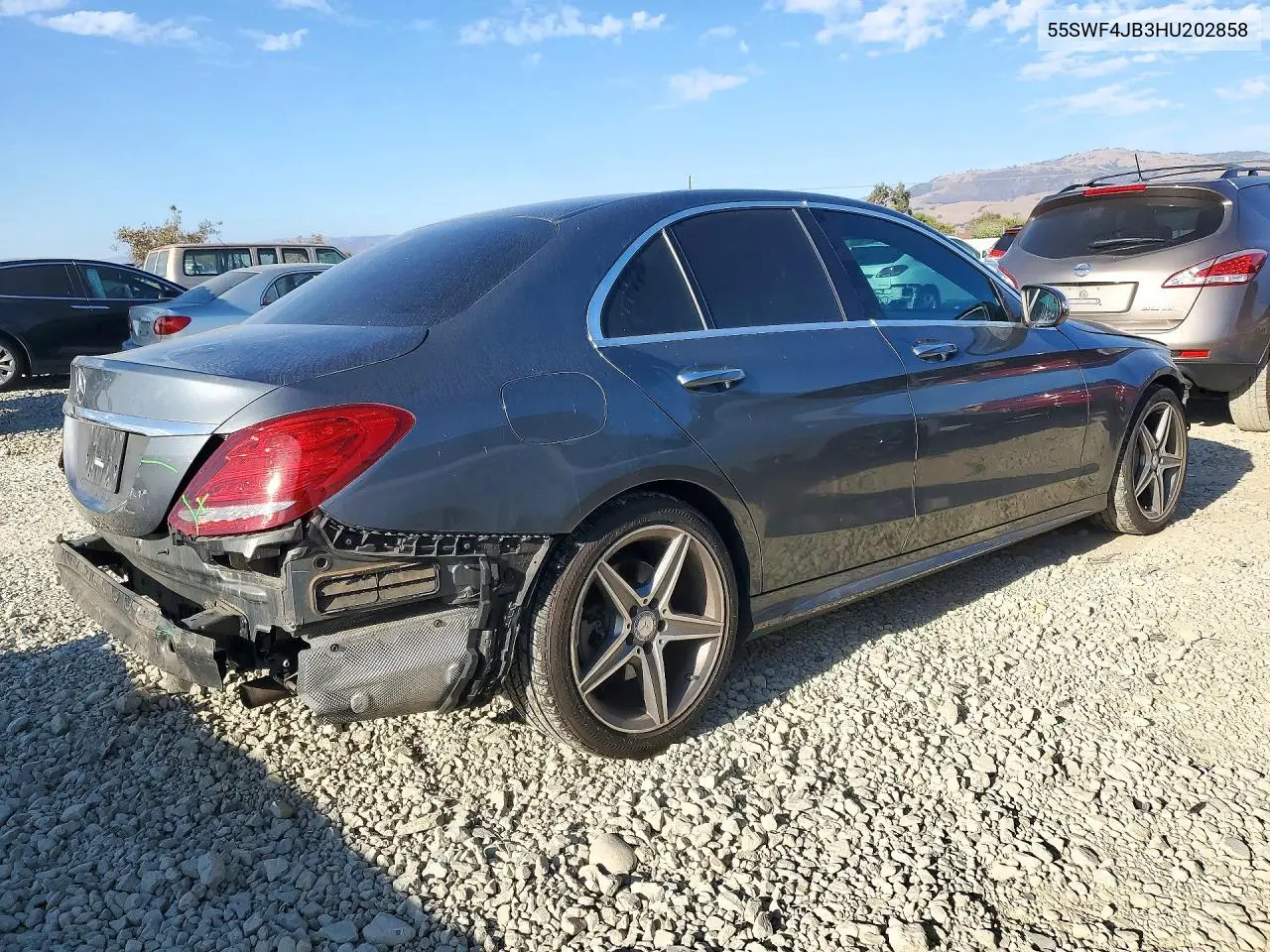 2017 MERCEDES C-KLASSE VIN 55SWF4JB3HU202858 — фото 3