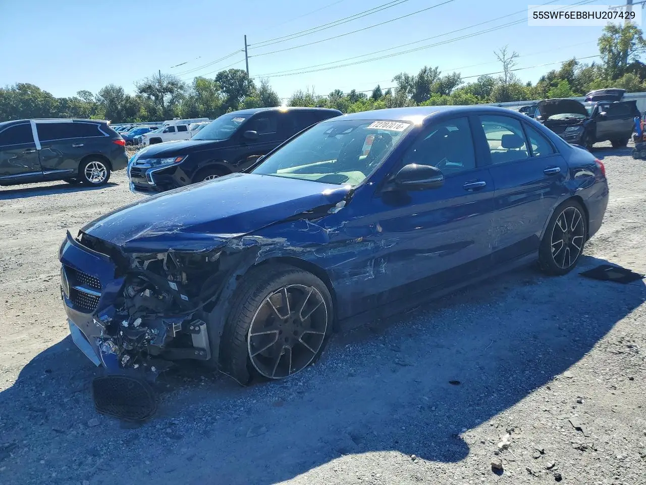 MERCEDES C-KLASSE 2017, VIN 55SWF6EB8HU207429