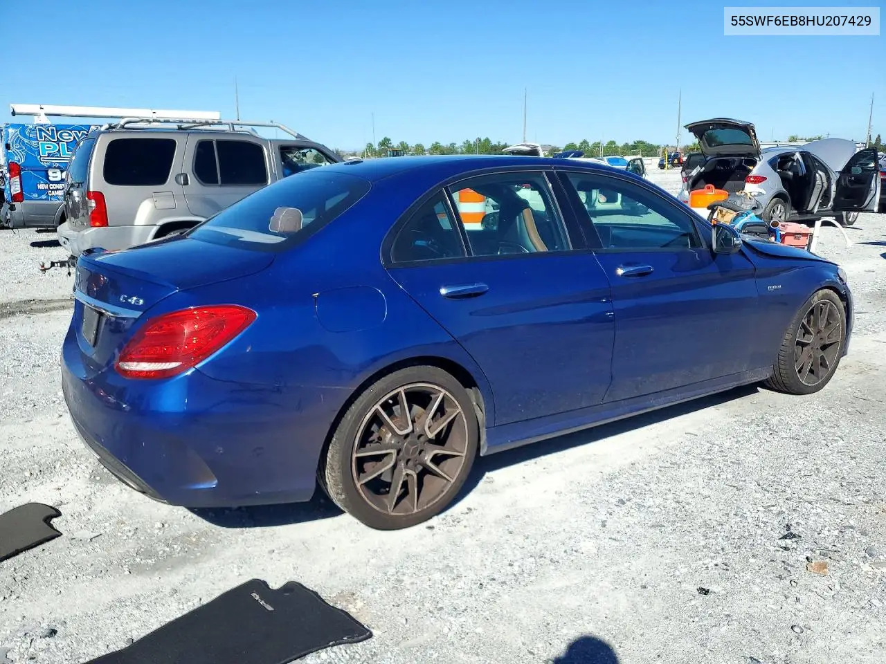 2017 MERCEDES C-KLASSE VIN 55SWF6EB8HU207429 — фото 3