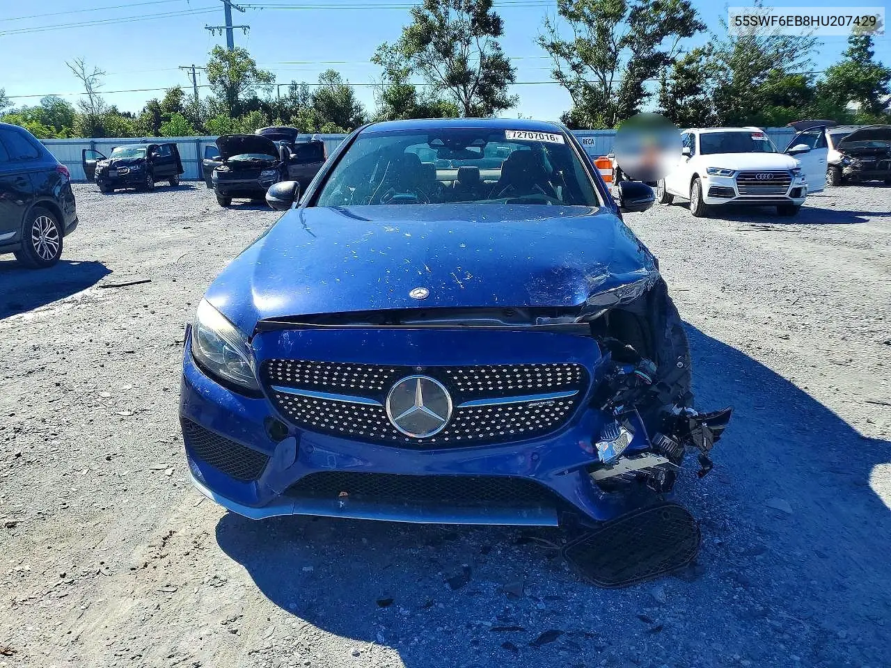 2017 MERCEDES C-KLASSE VIN 55SWF6EB8HU207429 — фото 5