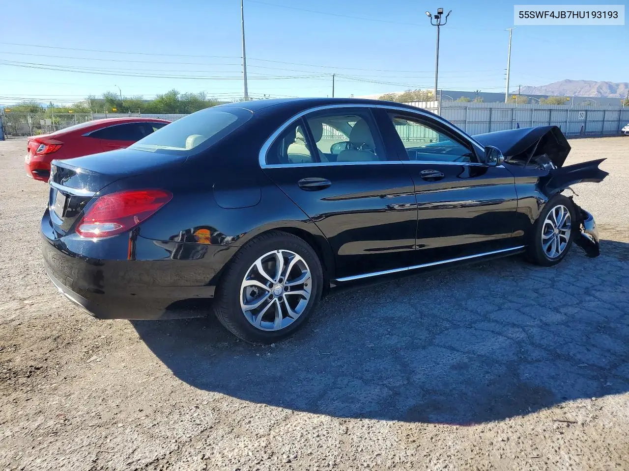 2017 MERCEDES C-KLASSE VIN 55SWF4JB7HU193193 — фото 3