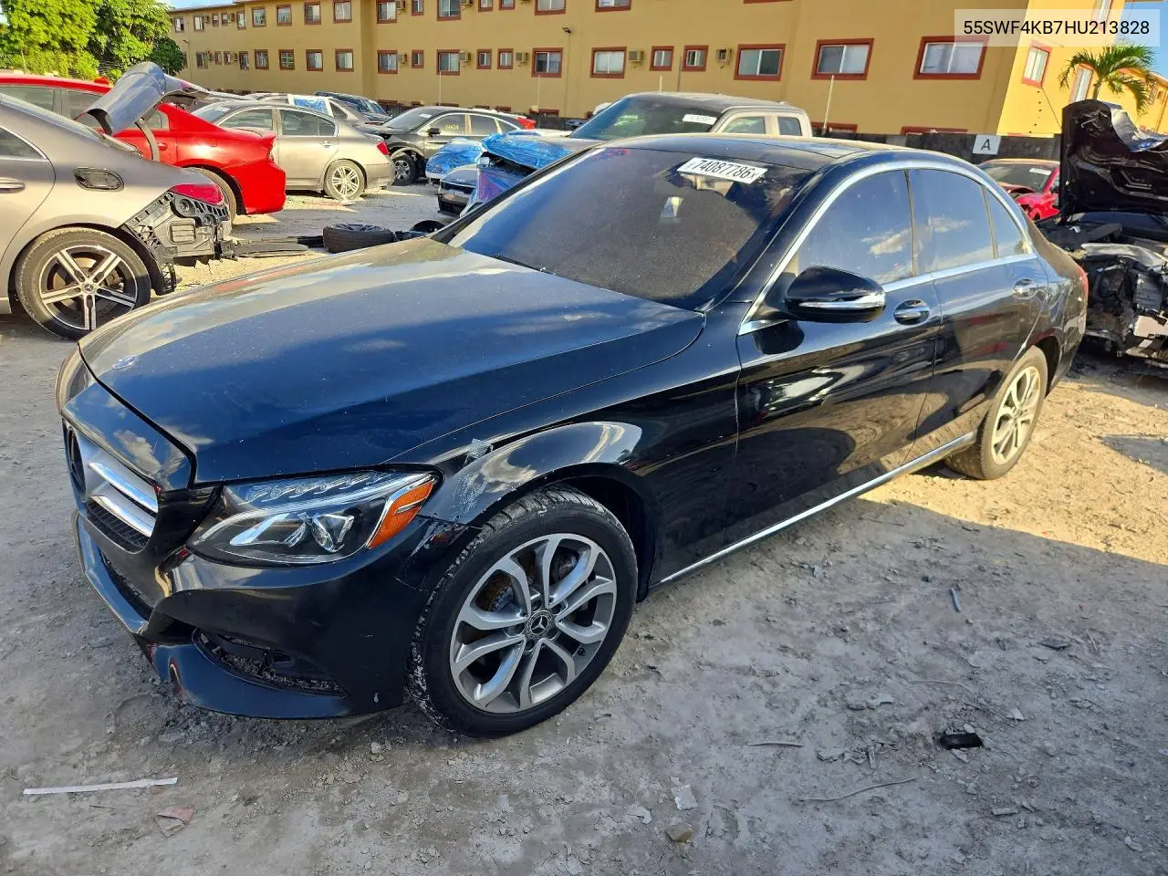 MERCEDES C-KLASSE 2017, VIN 55SWF4KB7HU213828