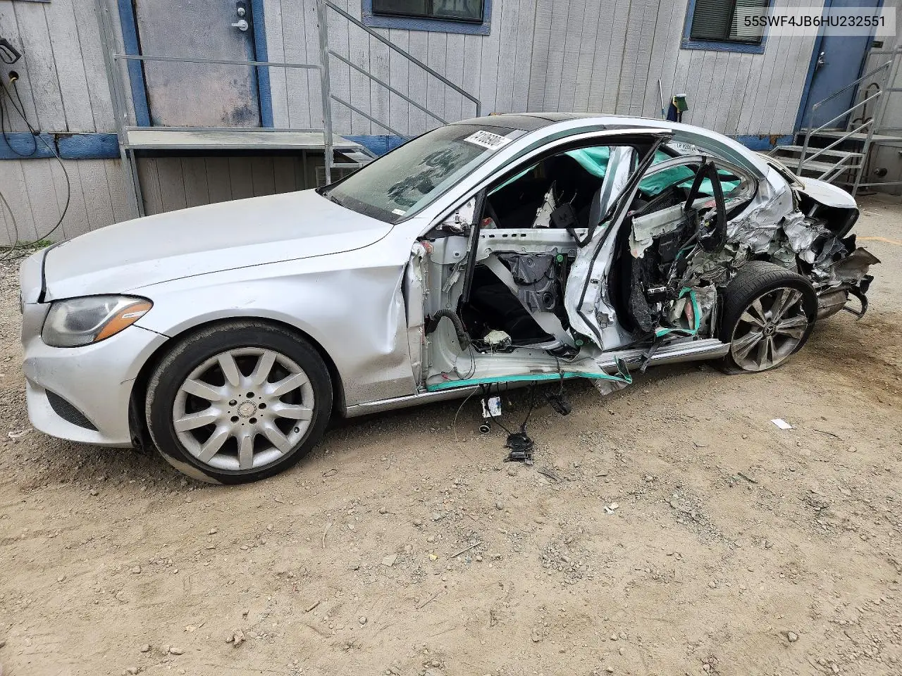 MERCEDES C-KLASSE 2017, VIN 55SWF4JB6HU232551