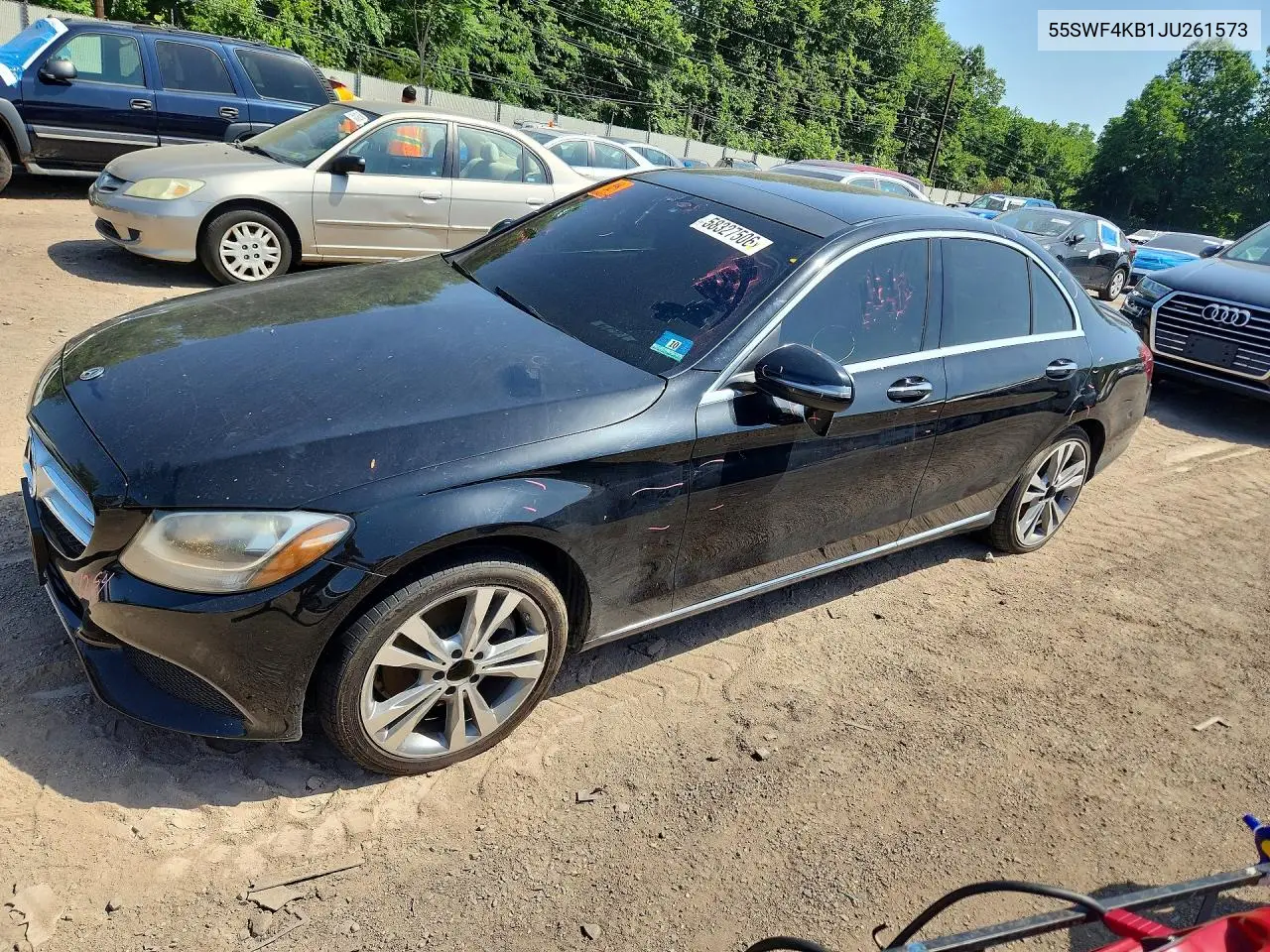 MERCEDES C-KLASSE 2018, VIN 55SWF4KB1JU261573