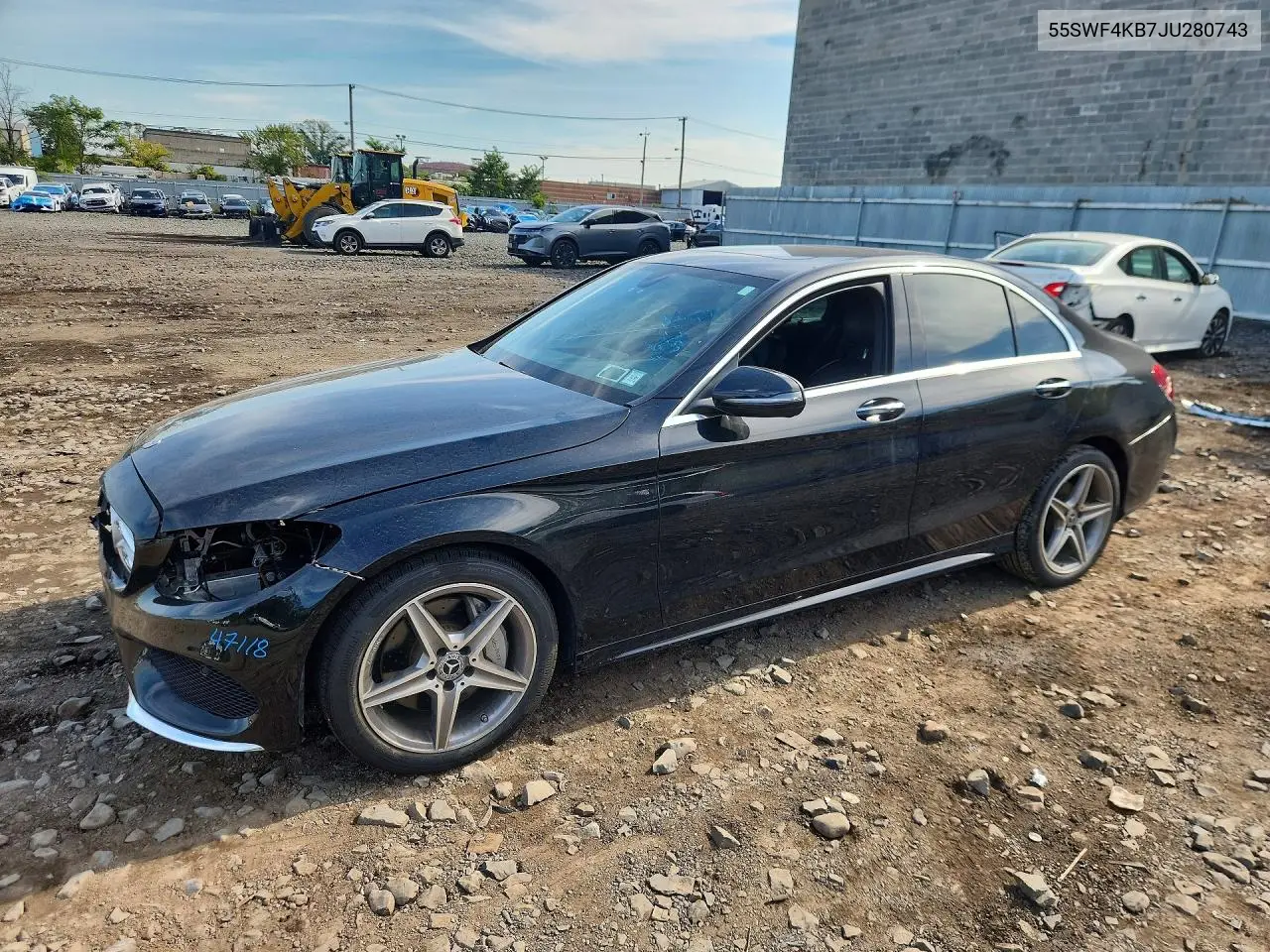 MERCEDES C-KLASSE 2018, VIN 55SWF4KB7JU280743