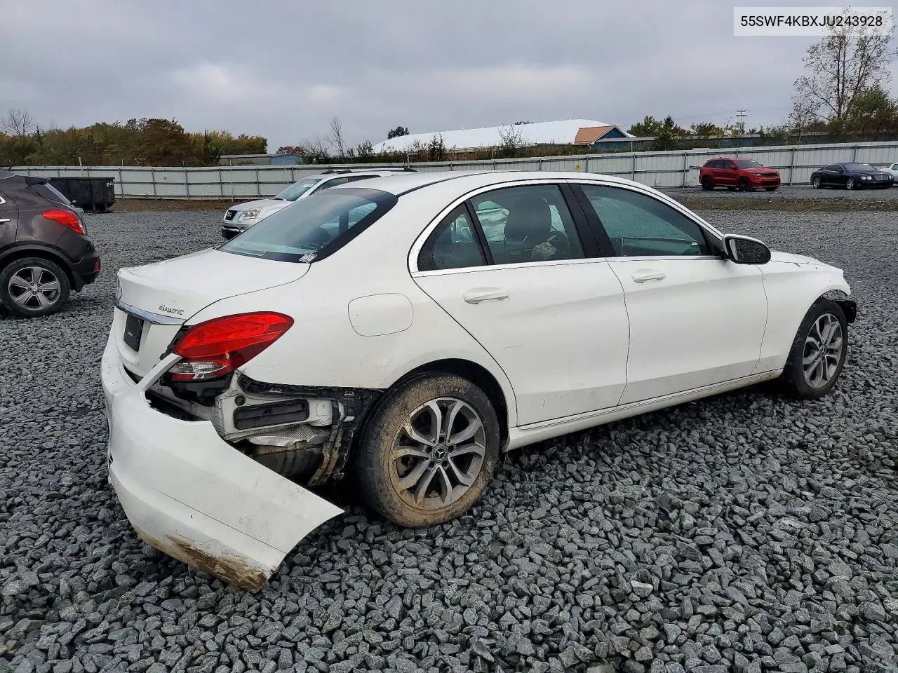 2018 MERCEDES C-KLASSE VIN 55SWF4KBXJU243928 — фото 3