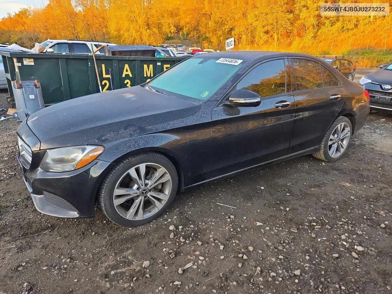 MERCEDES C-KLASSE 2018, VIN 55SWF4JB0JU273232