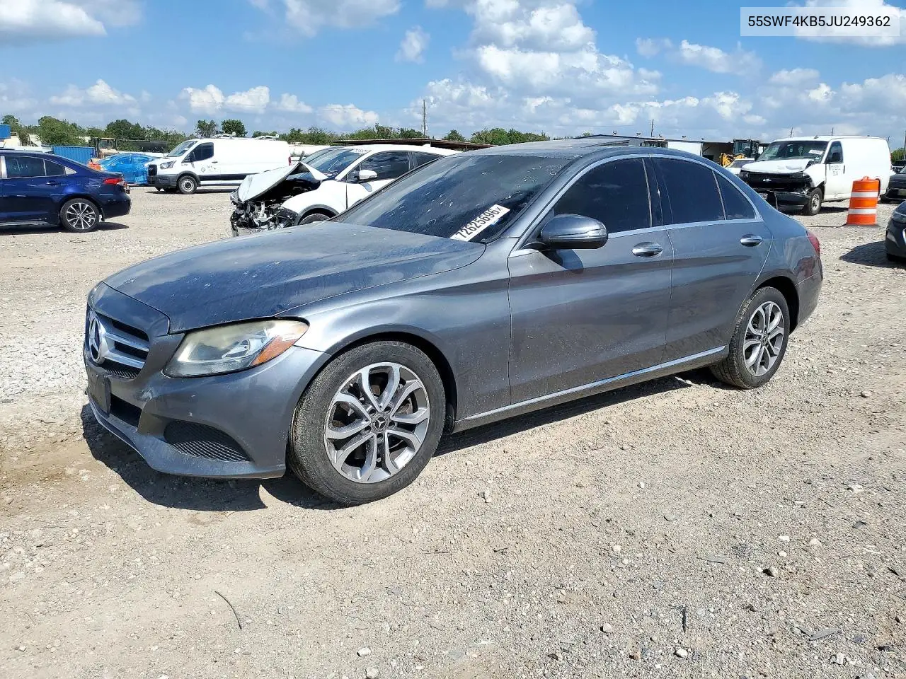 MERCEDES C-KLASSE 2018, VIN 55SWF4KB5JU249362