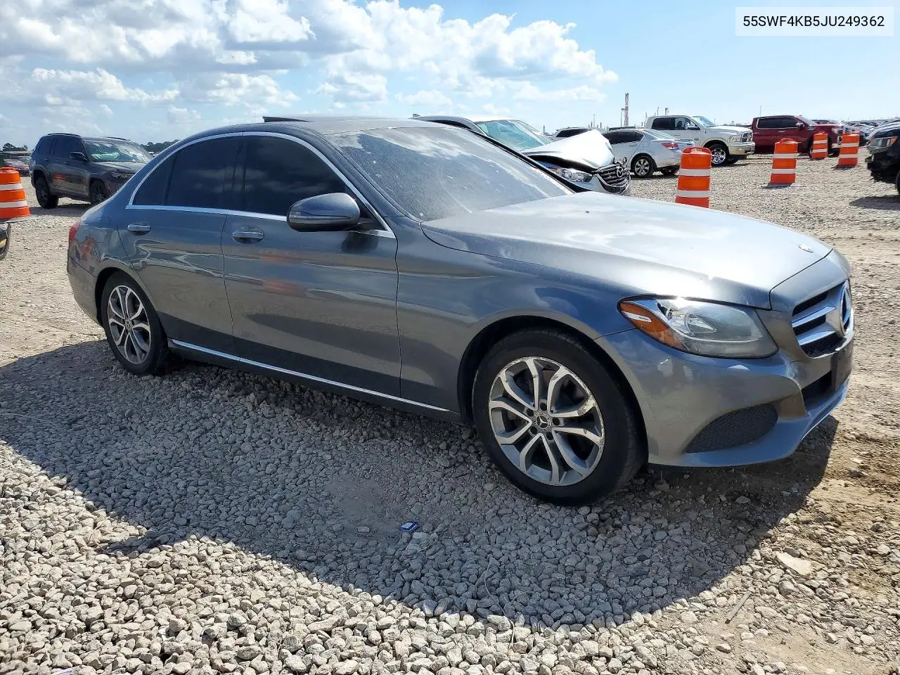 2018 MERCEDES C-KLASSE VIN 55SWF4KB5JU249362 — фото 4