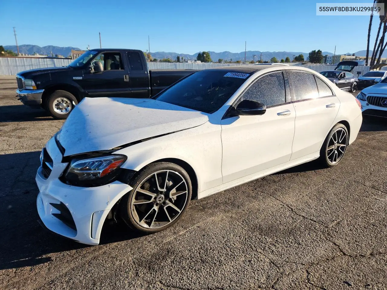 MERCEDES C-KLASSE 2019, VIN 55SWF8DB3KU299859