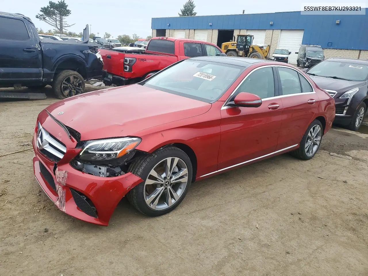 MERCEDES C-KLASSE 2019, VIN 55SWF8EB7KU293321
