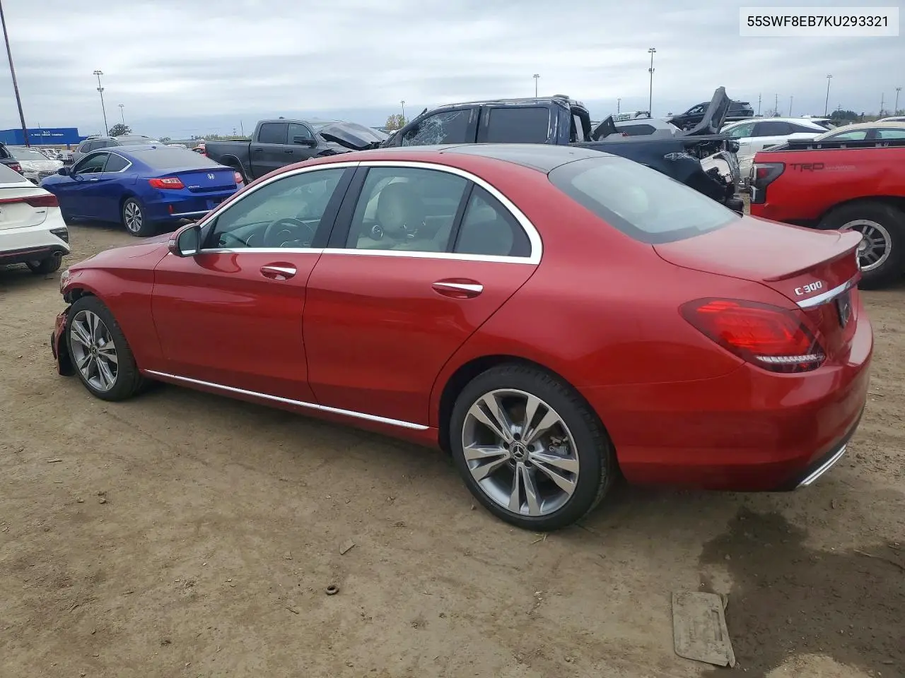 2019 MERCEDES C-KLASSE VIN 55SWF8EB7KU293321 — фото 2