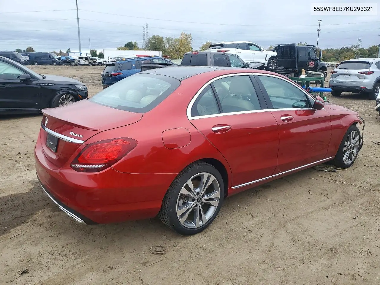 2019 MERCEDES C-KLASSE VIN 55SWF8EB7KU293321 — фото 3
