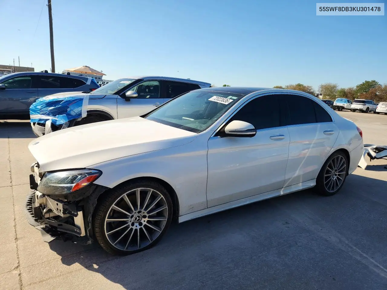 MERCEDES C-KLASSE 2019, VIN 55SWF8DB3KU301478