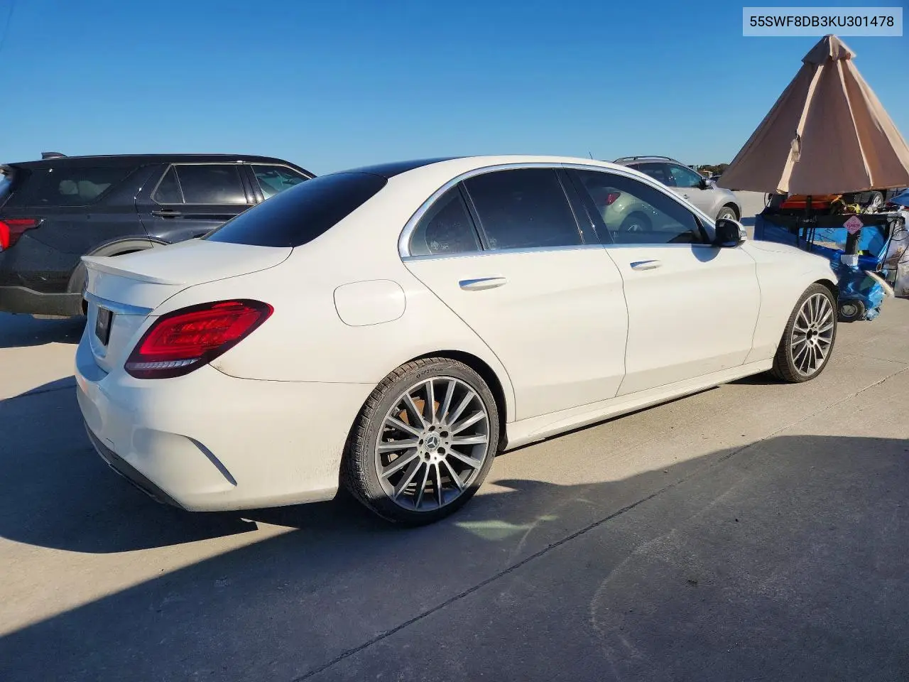 2019 MERCEDES C-KLASSE VIN 55SWF8DB3KU301478 — фото 3