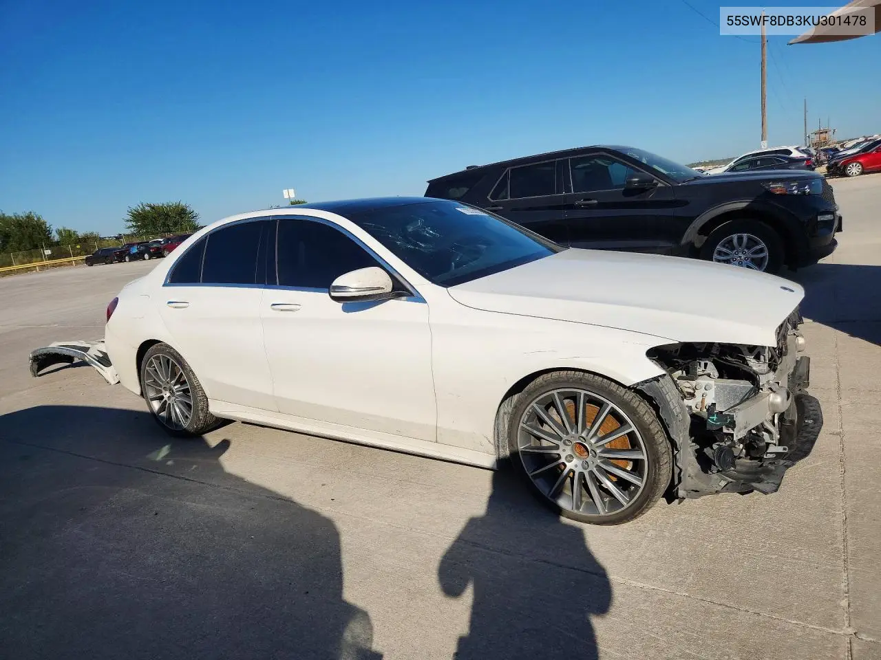 2019 MERCEDES C-KLASSE VIN 55SWF8DB3KU301478 — фото 4