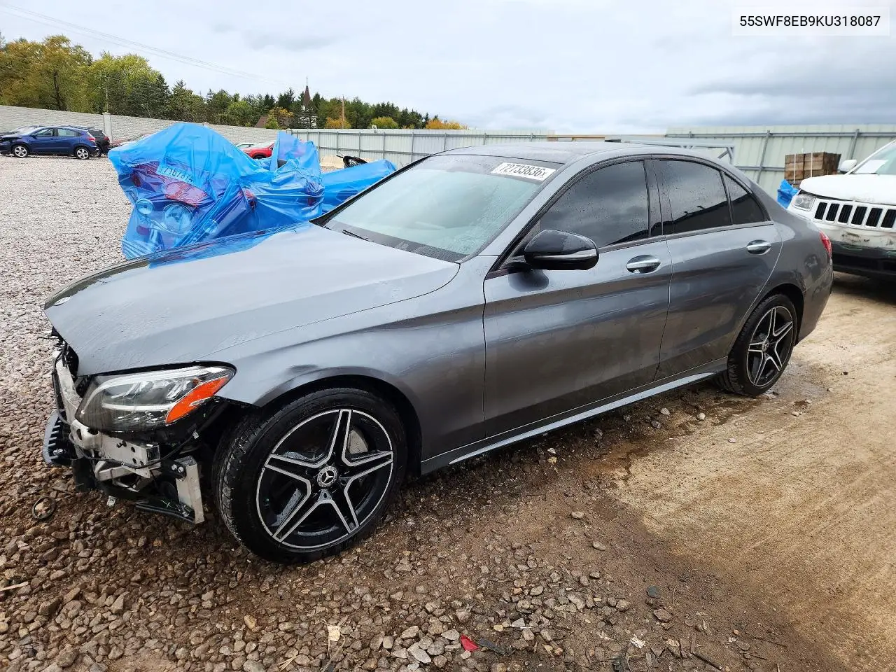 MERCEDES C-KLASSE 2019, VIN 55SWF8EB9KU318087