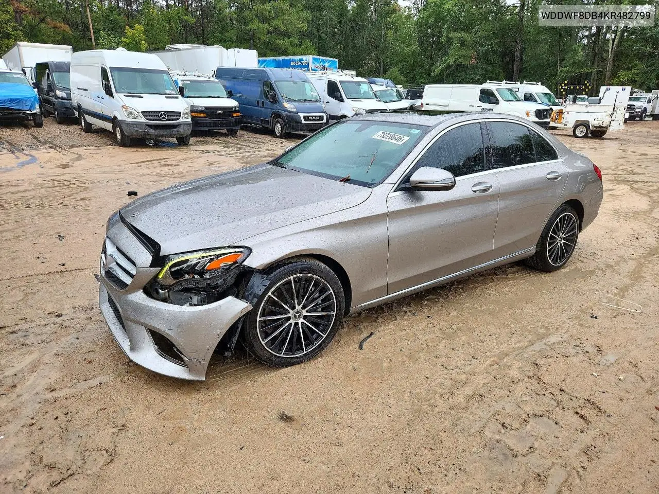 MERCEDES C-KLASSE 2019, VIN WDDWF8DB4KR482799