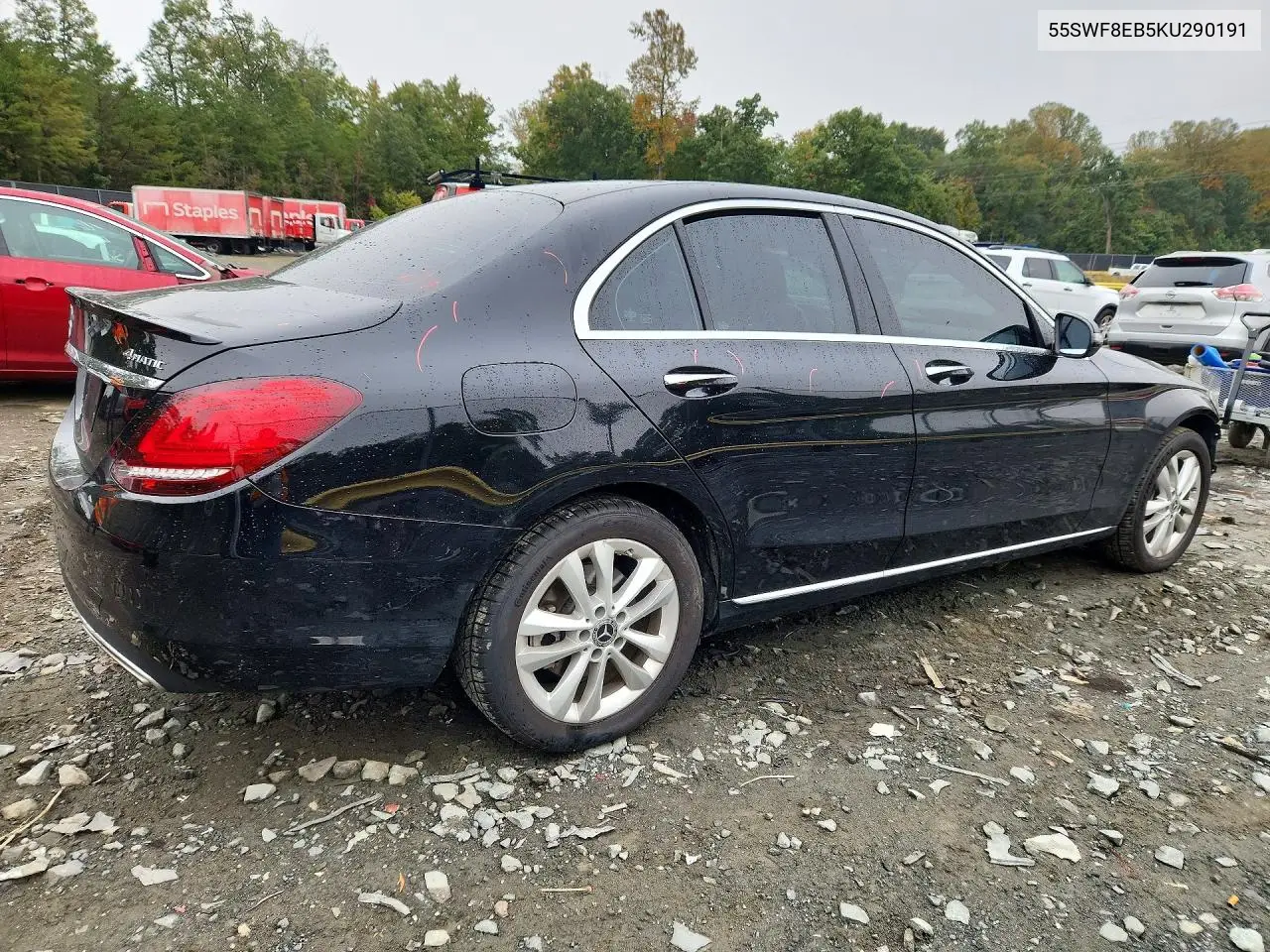 2019 MERCEDES C-KLASSE VIN 55SWF8EB5KU290191 — фото 3