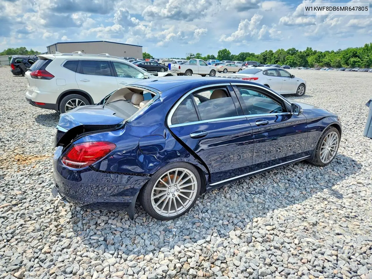 2021 MERCEDES C-KLASSE VIN W1KWF8DB6MR647805 — фото 3