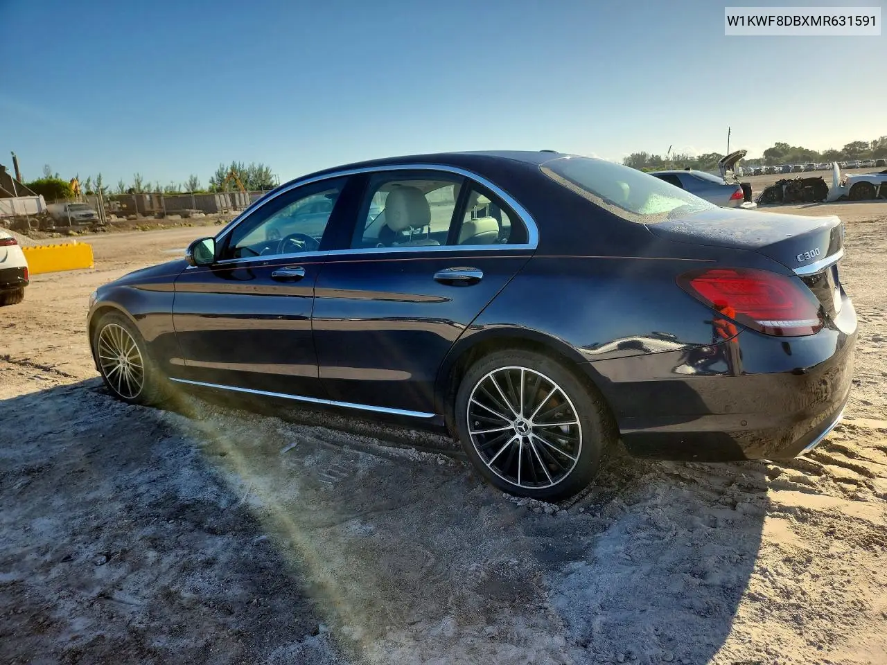 2021 MERCEDES C-KLASSE VIN W1KWF8DBXMR631591 — фото 2