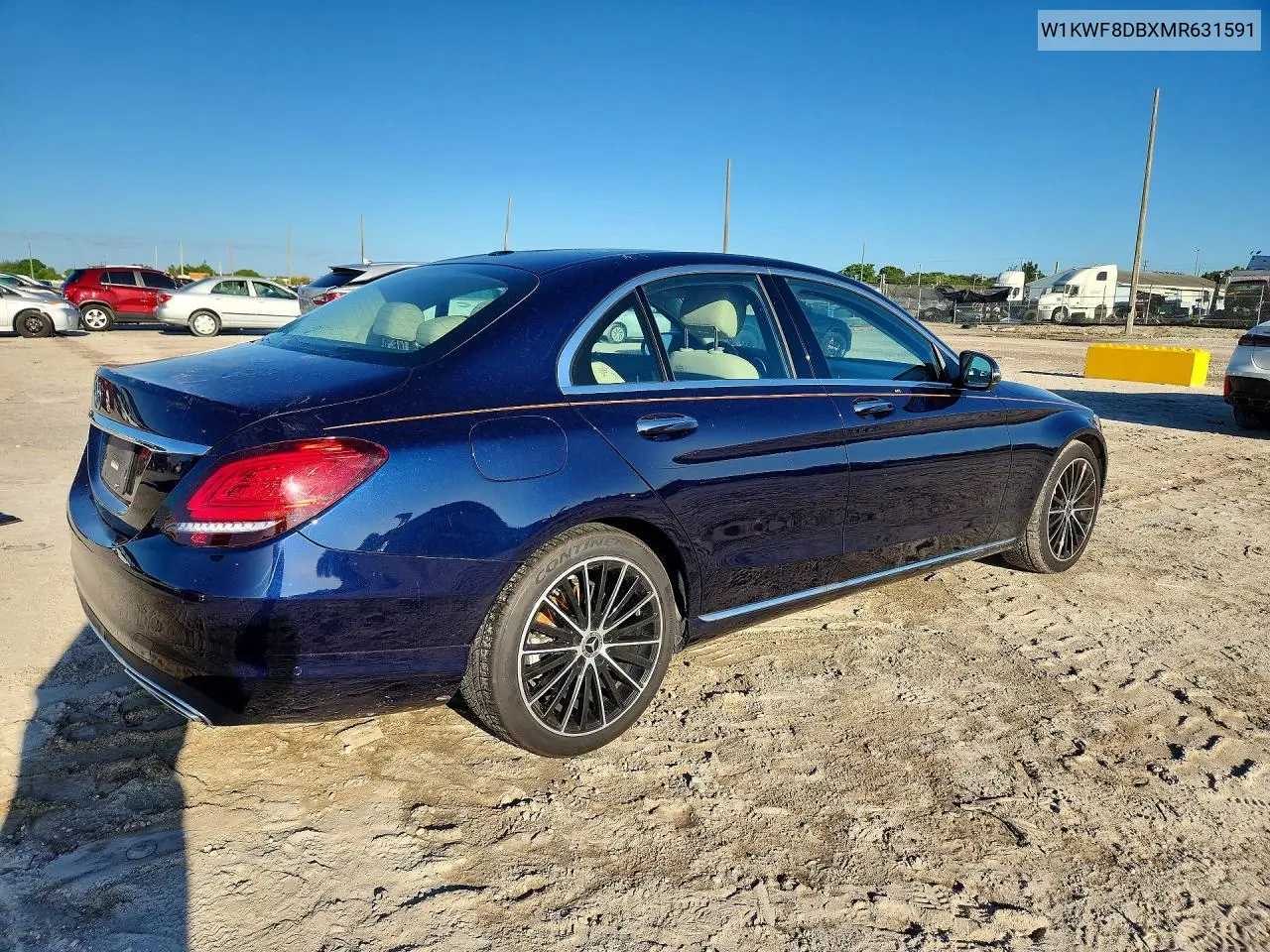 2021 MERCEDES C-KLASSE VIN W1KWF8DBXMR631591 — фото 3