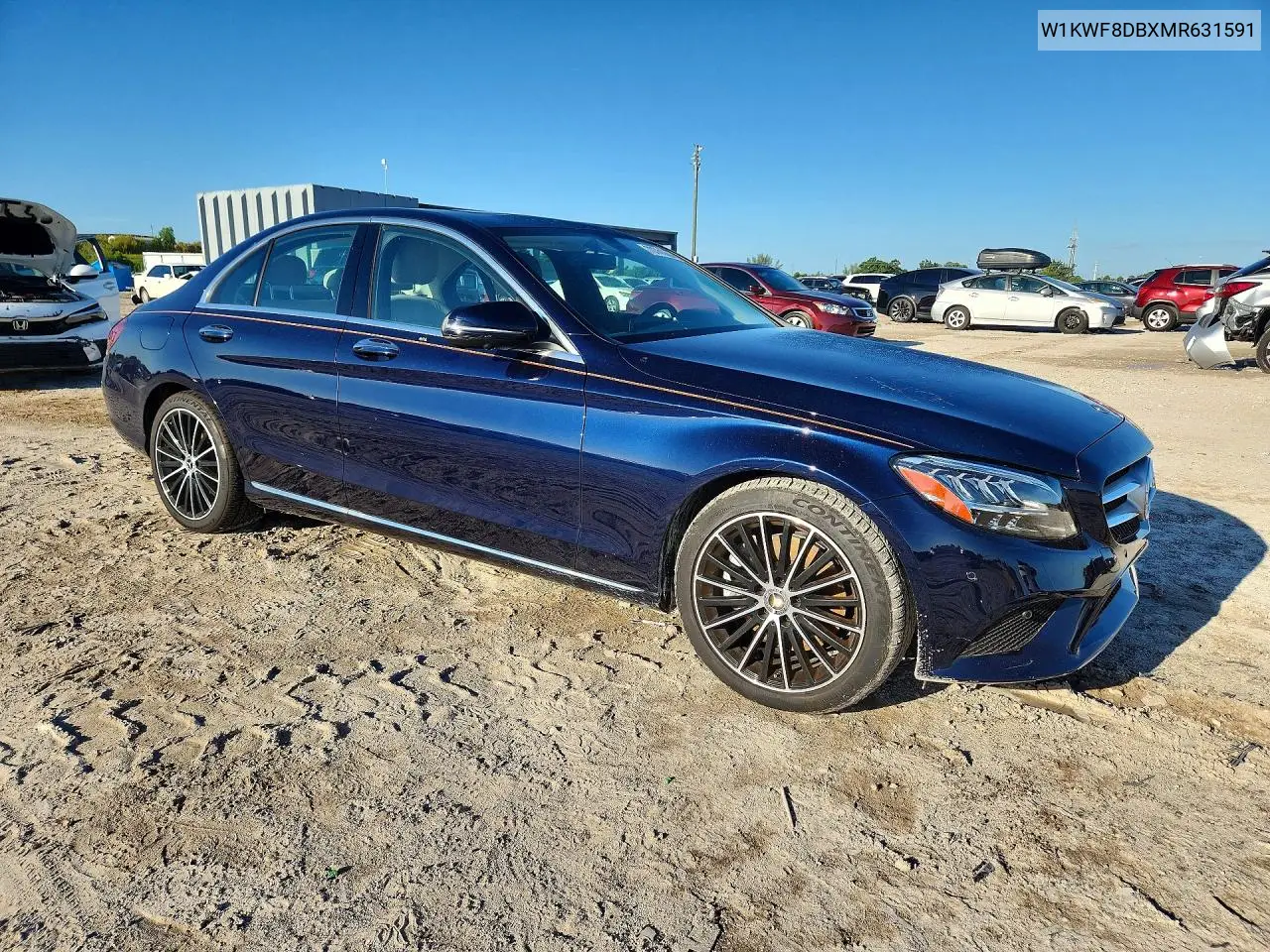 2021 MERCEDES C-KLASSE VIN W1KWF8DBXMR631591 — фото 4