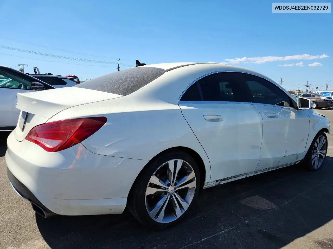 2014 MERCEDES CLA-KLASSE VIN WDDSJ4EB2EN032729 — фото 3