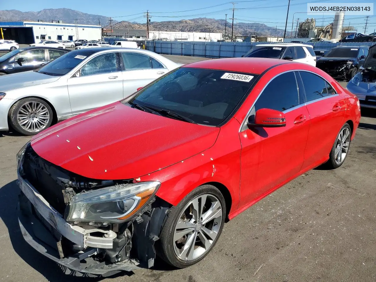 MERCEDES CLA-KLASSE 2014, VIN WDDSJ4EB2EN038143