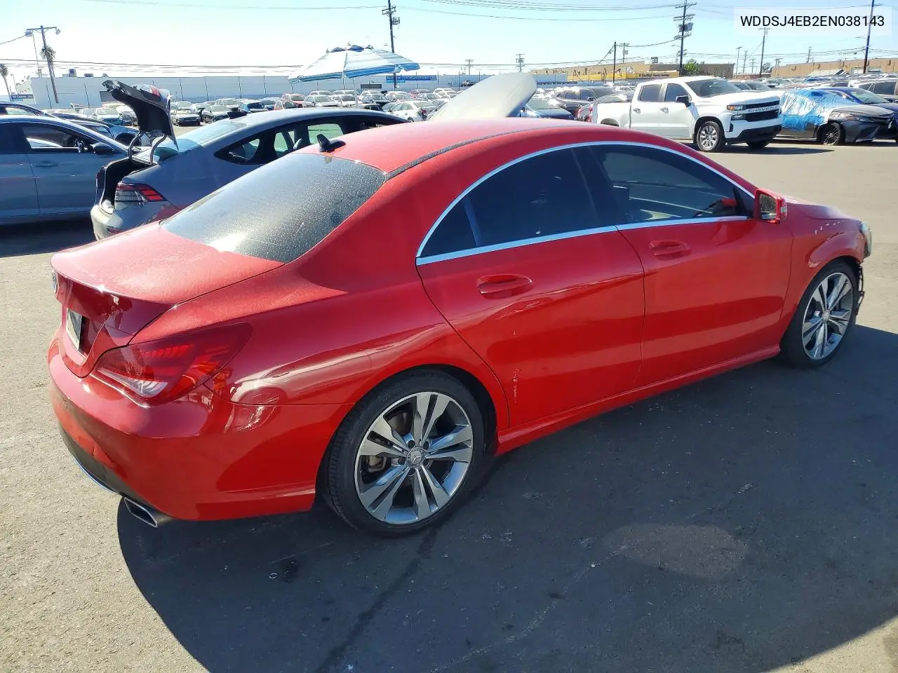 2014 MERCEDES CLA-KLASSE VIN WDDSJ4EB2EN038143 — фото 3