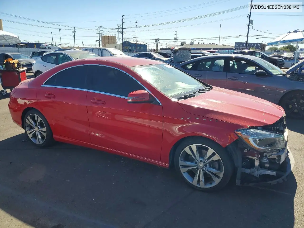 2014 MERCEDES CLA-KLASSE VIN WDDSJ4EB2EN038143 — фото 4