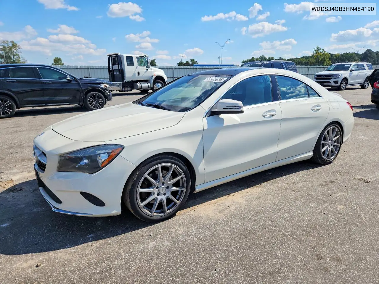 MERCEDES CLA-KLASSE 2017, VIN WDDSJ4GB3HN484190