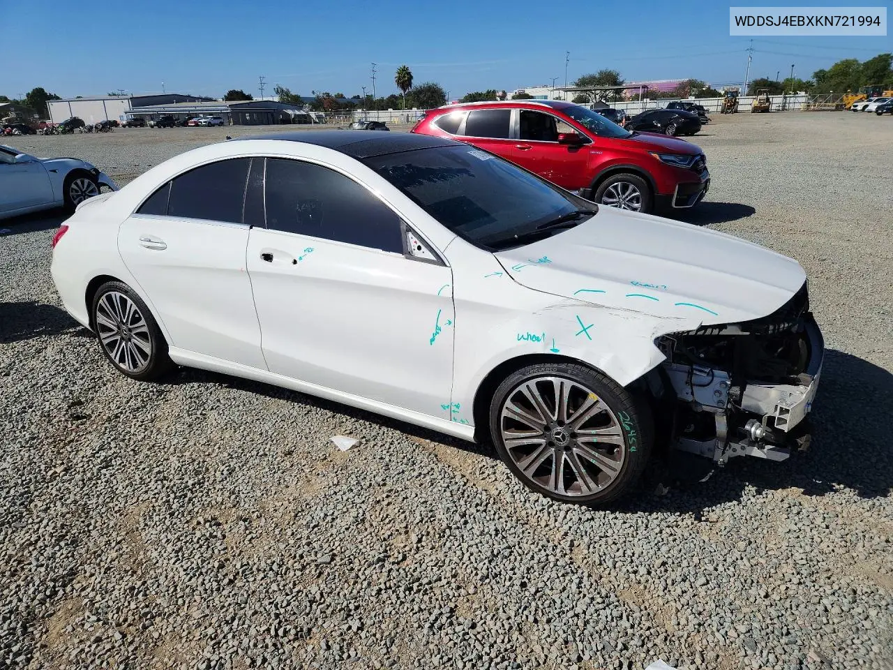 2019 MERCEDES CLA-KLASSE VIN WDDSJ4EBXKN721994 — фото 4
