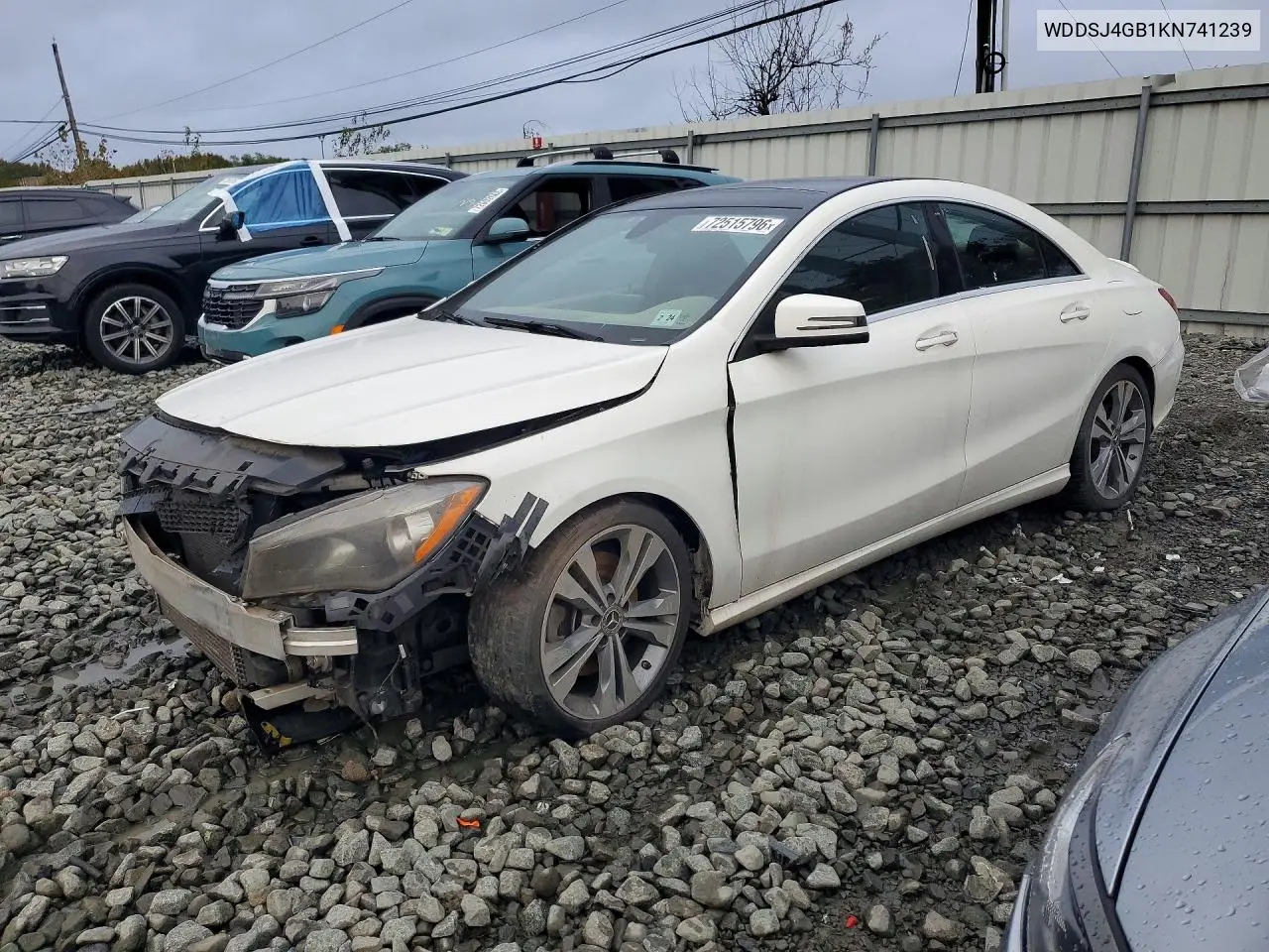 MERCEDES CLA-KLASSE 2019, VIN WDDSJ4GB1KN741239