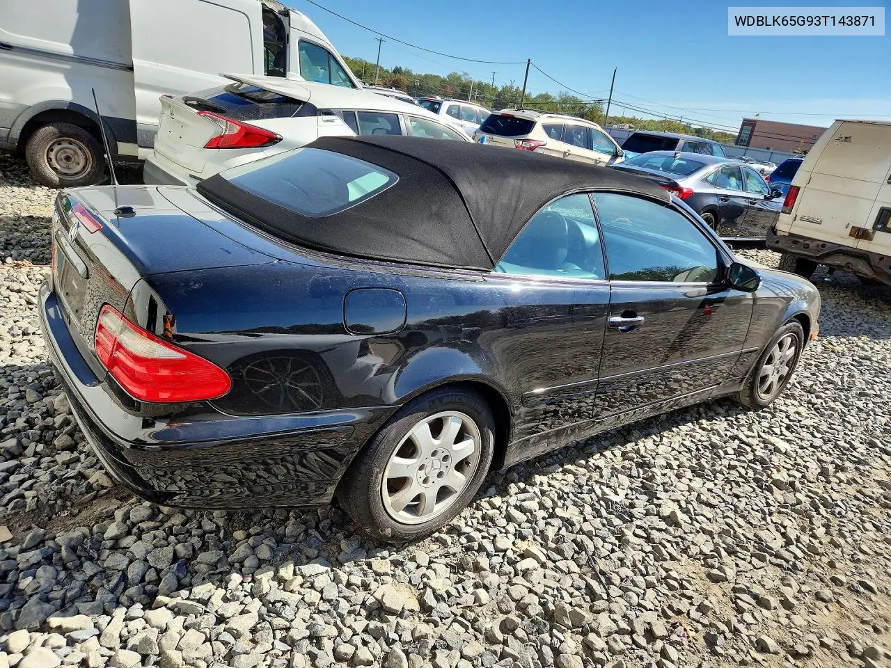 2003 MERCEDES CLK-KLASSE VIN WDBLK65G93T143871 — фото 3
