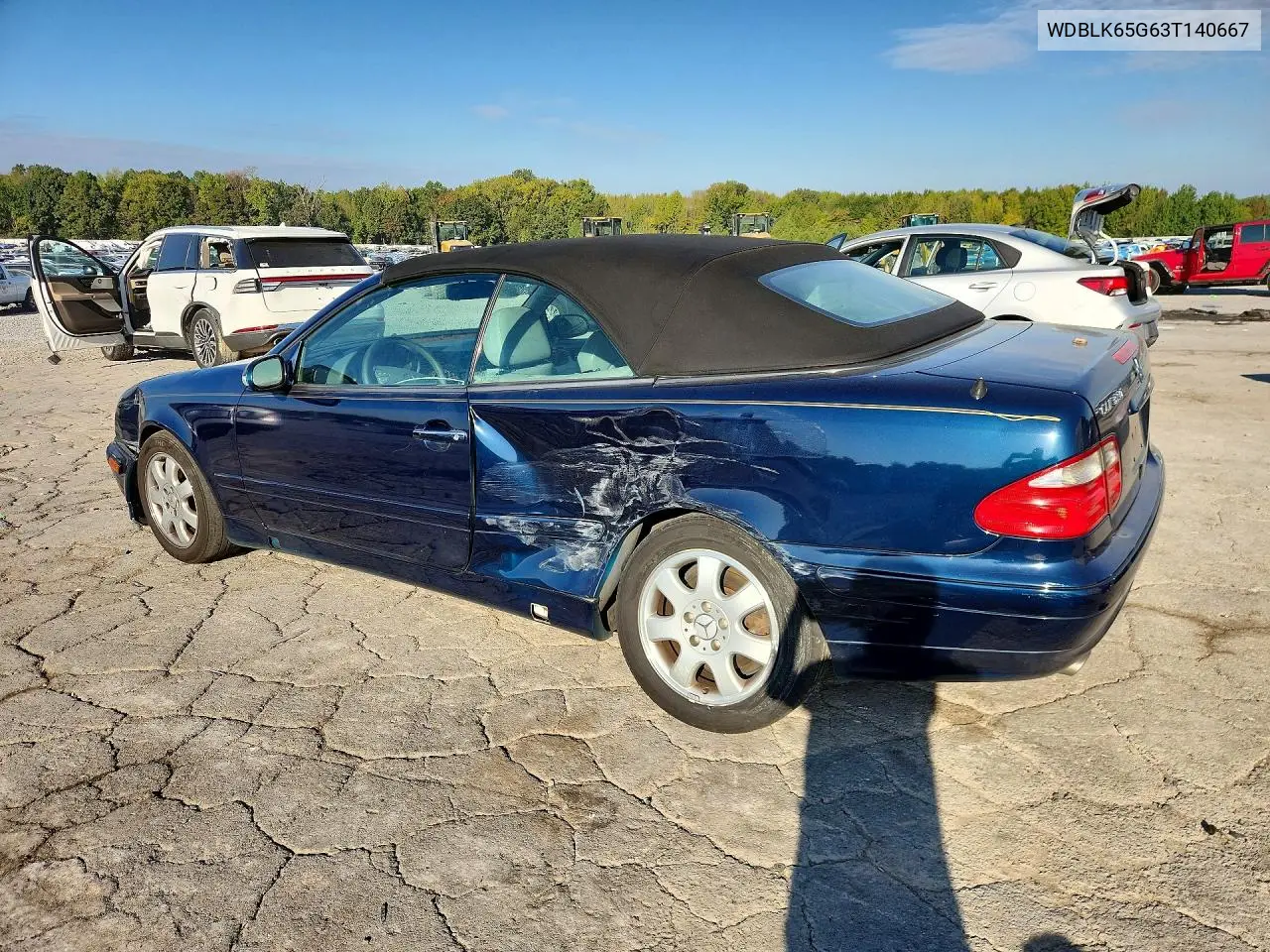 2003 MERCEDES CLK-KLASSE VIN WDBLK65G63T140667 — фото 2